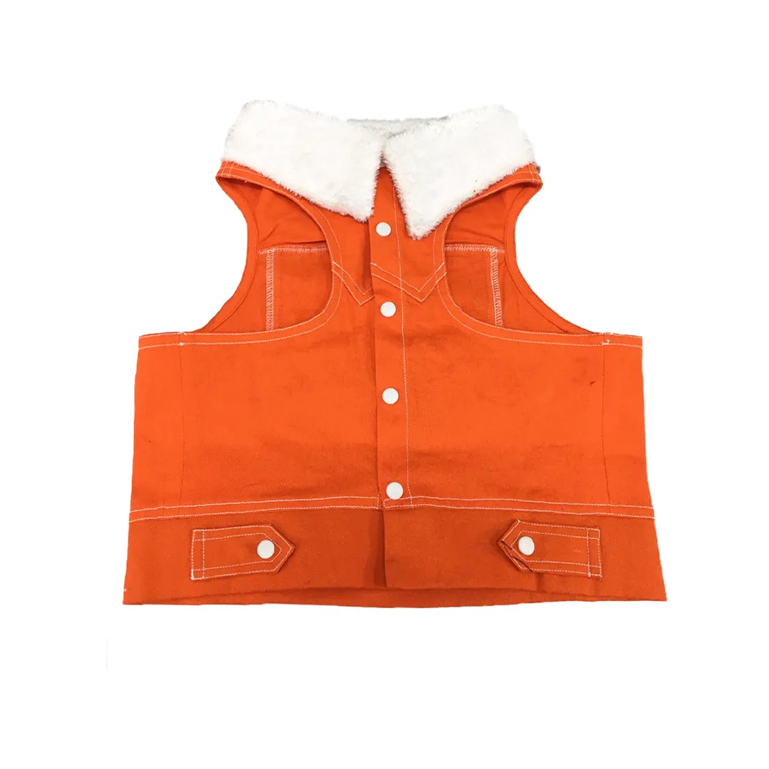 Orange Denim Jacket