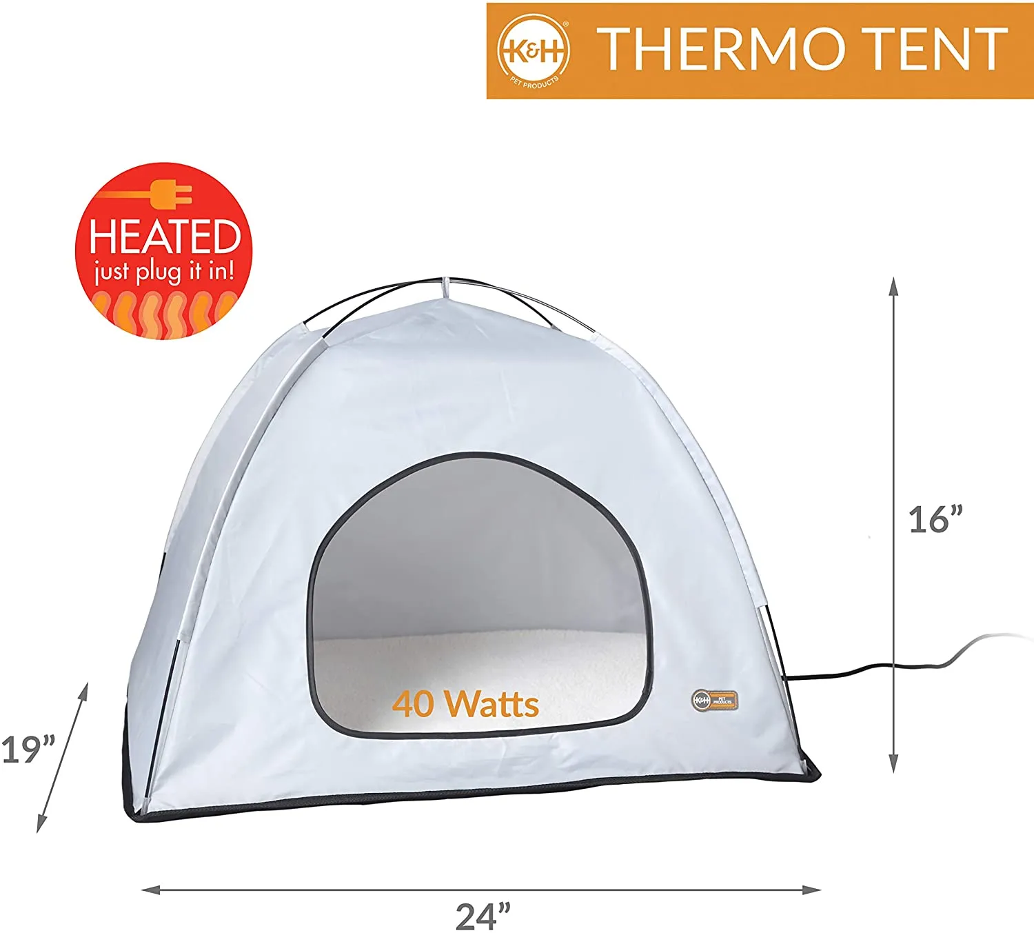 Outdoor Heated Pet Shelter - Pet Thermo Tent - K&H Pet Products