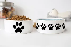 Paw Print Dog Bowl