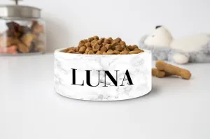 Personalized Marble Dog Bowl Cat Pet Bowl with Name Food Bowl Water Bowl Ceramic
