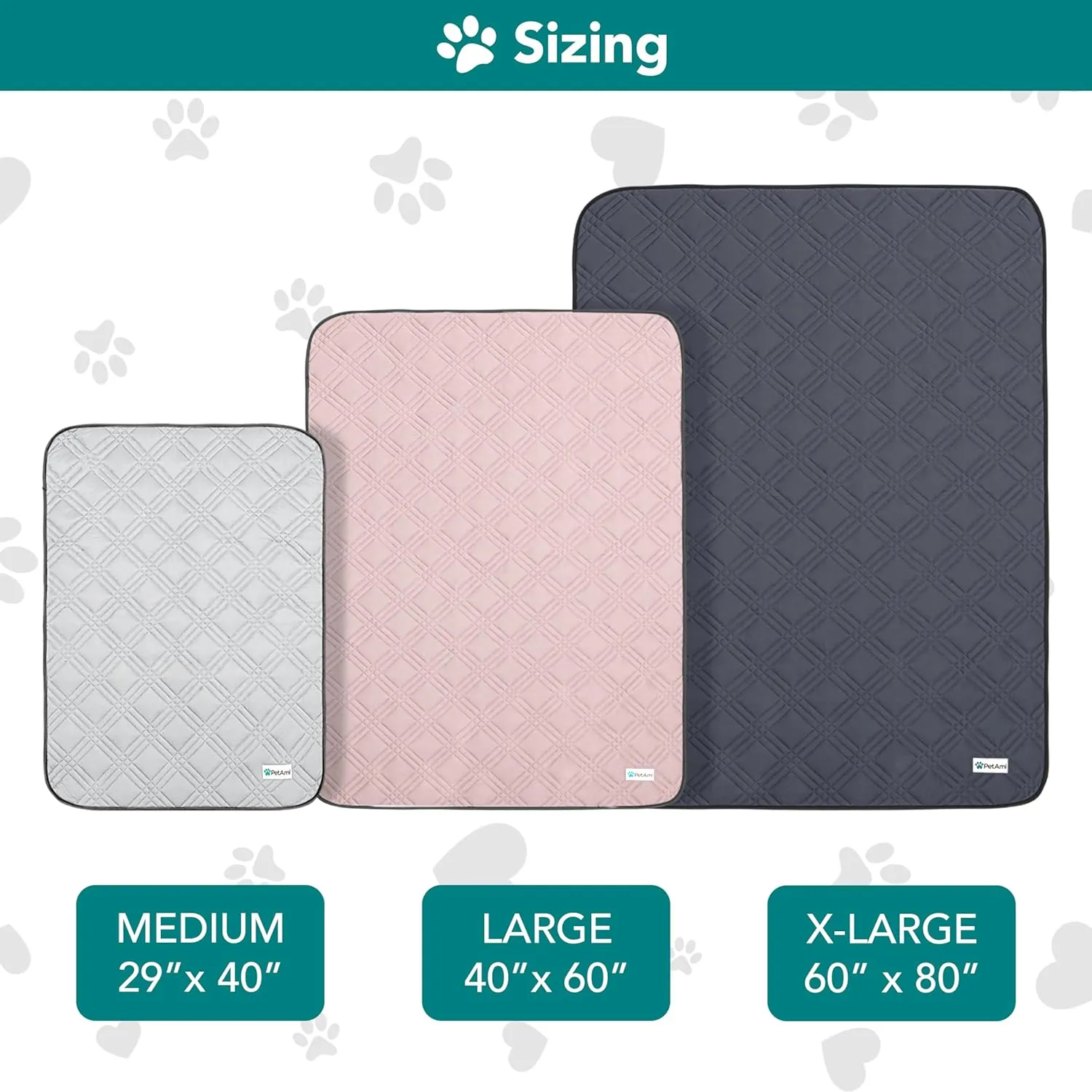 PetAmi Waterproof Cooling Mat for Dog, Premium Pet Cooling Blanket for Bed Crate, Anti Slip Indoor Dog Cool Pad for Sleeping, Q-MAX Small Medium Sofa Couch Cover Mat for Cat, Pink, 29x40