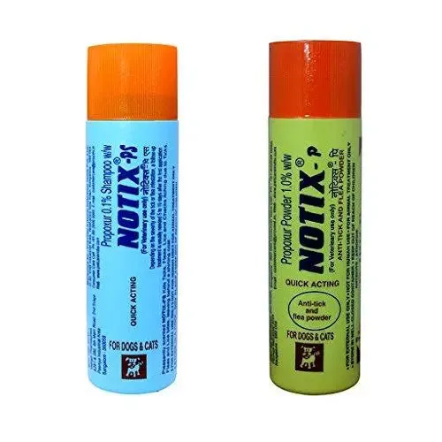 Petcare Notix-Shampoo(150 ml) Petcare Notix - P Anti-tick flea Powder (100 gm) Combo Pack