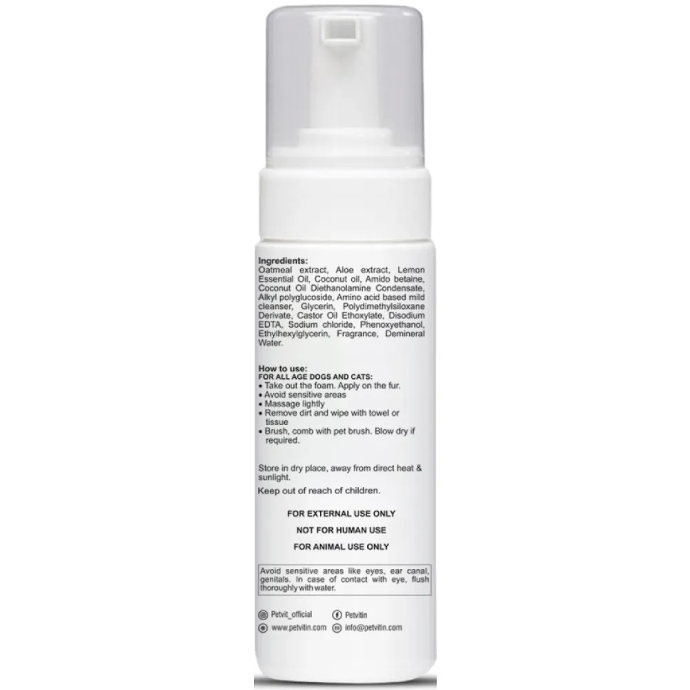 Petvit Oatmeal Waterless Shampoo for Dogs and Cats