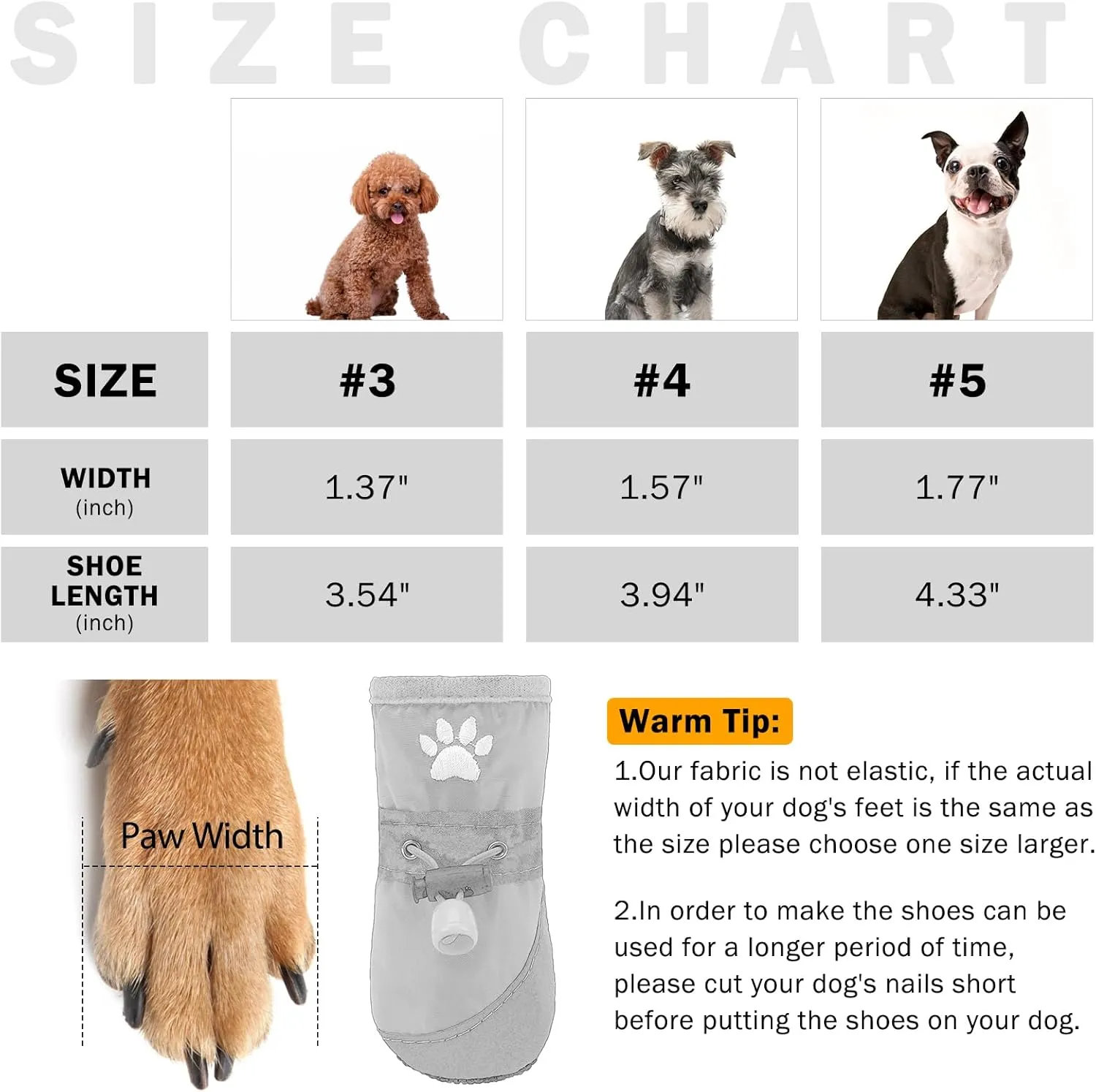 SCENEREAL Dog Shoes Small Sized Dogs, Anti-Slip Dogs Boots & Paw Protector with Reflective Straps & Warm Fleece, Waterproof Soft Dog Booties for Hot Pavement Hardwood Floors, Black Size 4