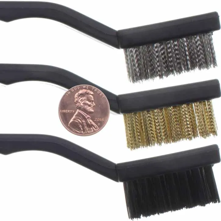 Tooth Brush Set; Nylon - Brass - and Steel