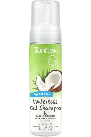 TropiClean - Aqua De Coco Dander Reducing Waterless Shampoo for Cats