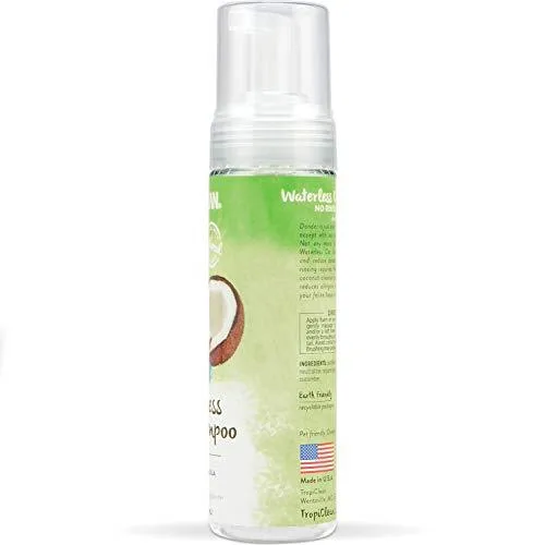 TropiClean Waterless Dander Reducing Shampoo for Cats, 7.4oz, Made in USA