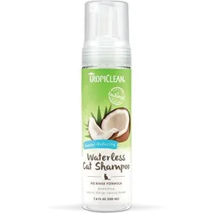 TropiClean Waterless Dander Reducing Shampoo for Cats, 7.4oz, Made in USA