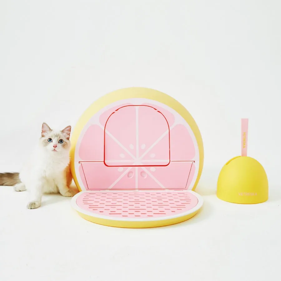 Vetreska Fruity Cat Litter Box Grapefruit