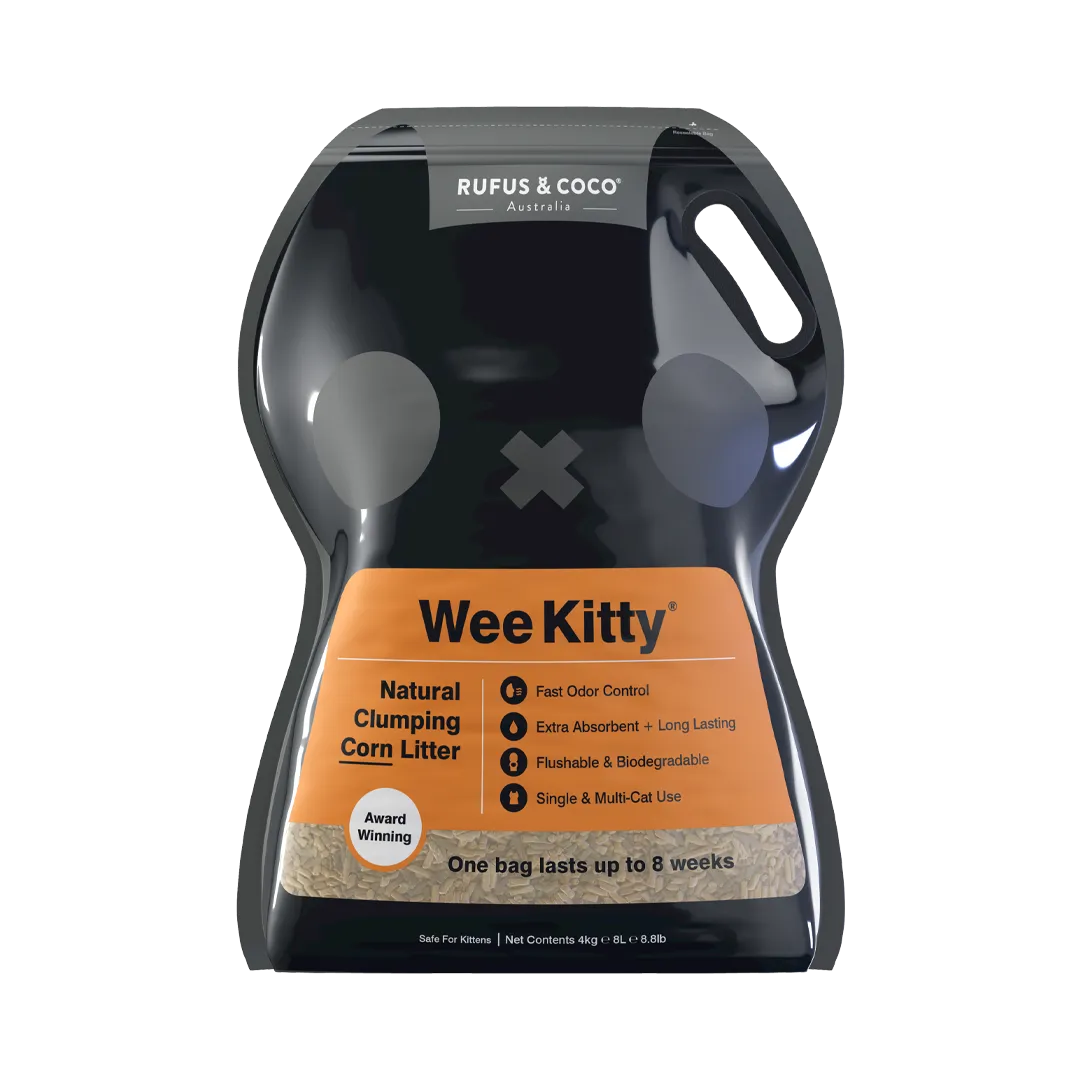 Wee Kitty Natural Clumping Corn Litter 4kg