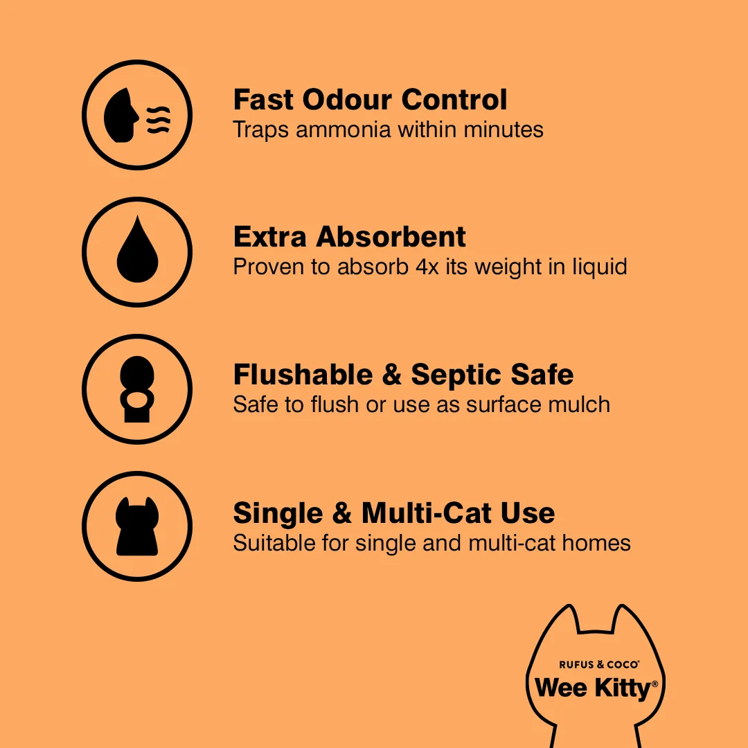 Wee Kitty Natural Clumping Corn Litter 4kg